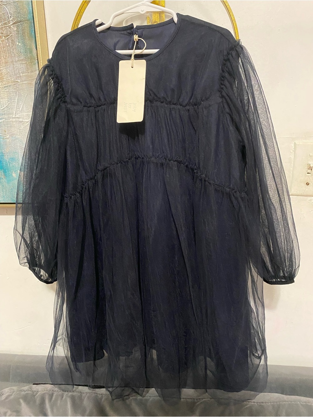 jnby by JNBY Girls' Navy Tulle Party Dress size 5-6